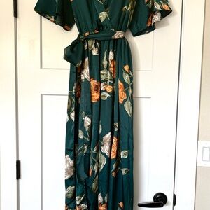Baltic Born Green Floral Maxi Dress